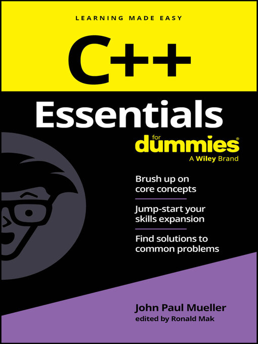 Title details for C++ Essentials For Dummies by John Paul Mueller - Wait list